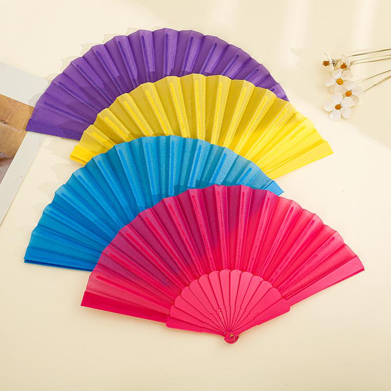 

WTEMPO Chinese Style Decorative Folding Fans Plastic Handheld Fans Traditional Kung Fu Tai Chi Fans for Dance Performance, Stage Show, Wedding Party random*4pcs разноцветный