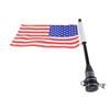 Support de mât de drapeau de moto Étagère à drapeau pour porte-bagages avec base réglable pour décoration de porte-bagages arrière