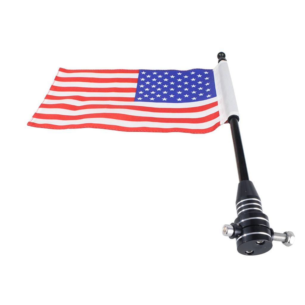 Support de mât de drapeau de moto Étagère à drapeau pour porte-bagages avec base réglable pour décoration de porte-bagages arrière