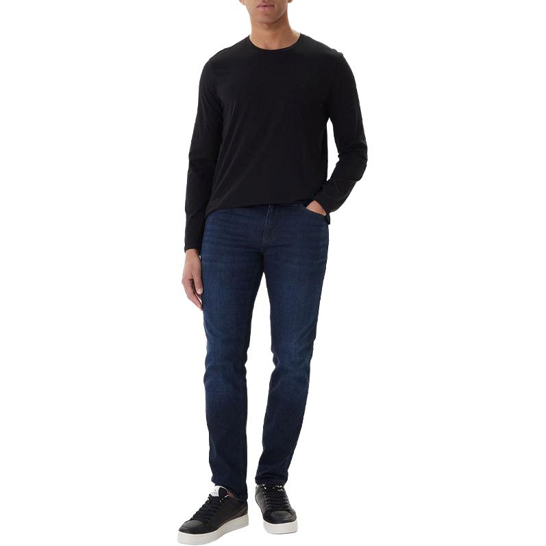 Emporio Armani FW25 Solid Color Cotton Crew Neck Long Sleeve Pullover T-Shirt Men tops EM000382-AF14210-UC001