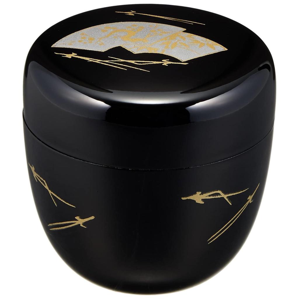 Nakatani Brothers Trading Company Yamanaka Lacquerware 2.2 Natsume Black Fan Shape 33-4803
