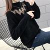 Sweater for Women Autumn Winter Thickened Pullover Warm Knitted Stretchy Long Sleeve Oversize Jumper Tops