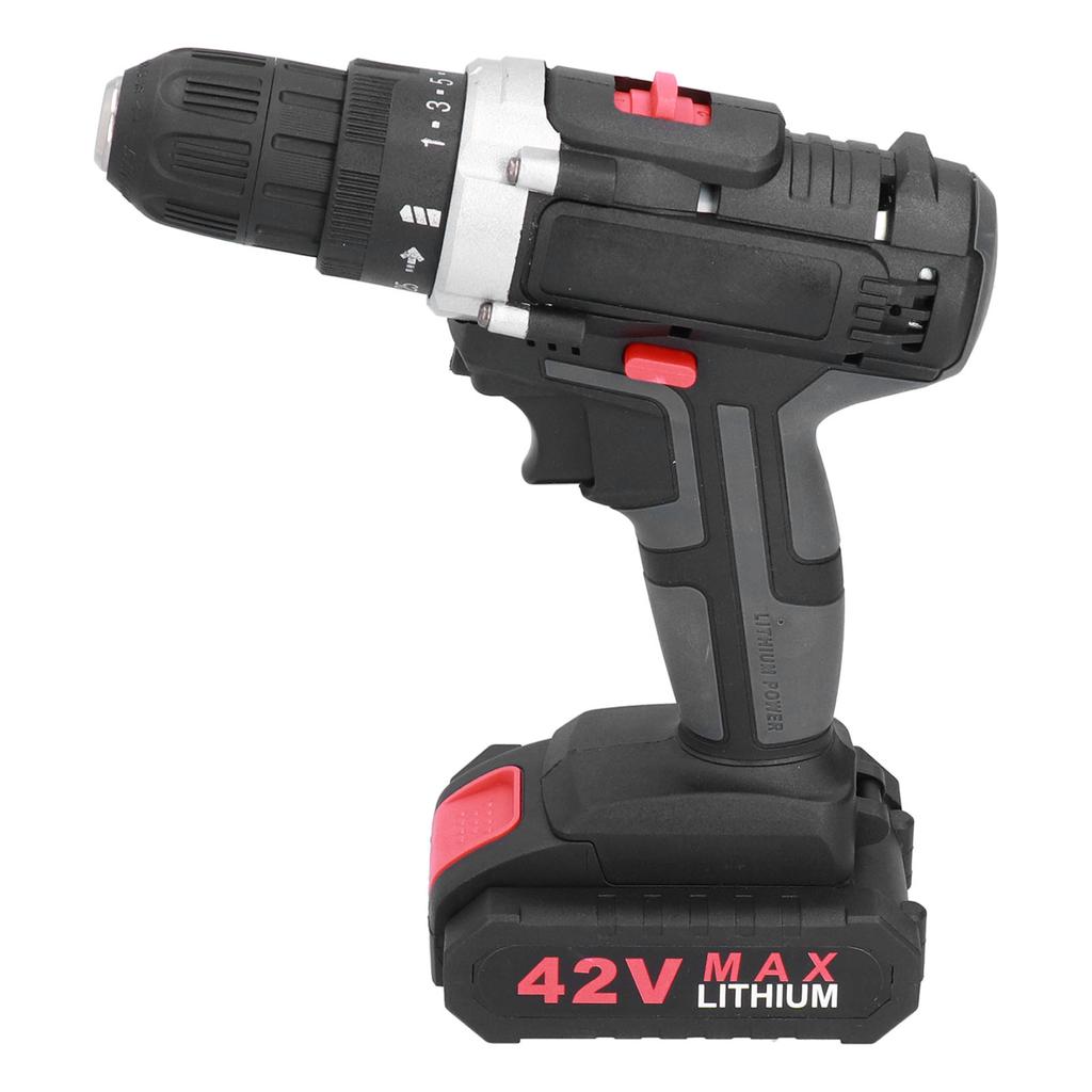42V Cordless Electric Drill 2?Variable Speed Portable Zinc Alloy Screwdriver 350/1400rpm