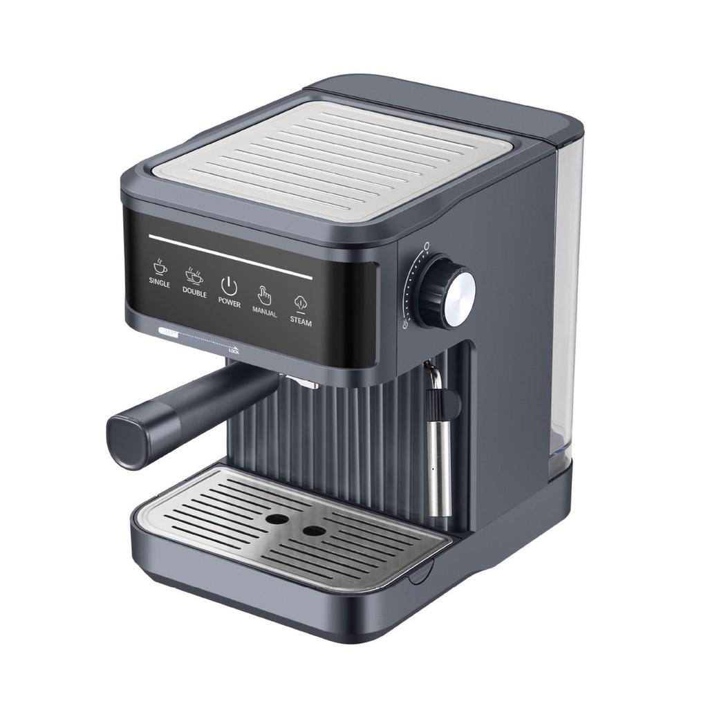 Kompakte halbautomatische italienische Espressomaschine mit Hochdruckextraktion und Milchaufschäumer für Zuhause oder das Büro