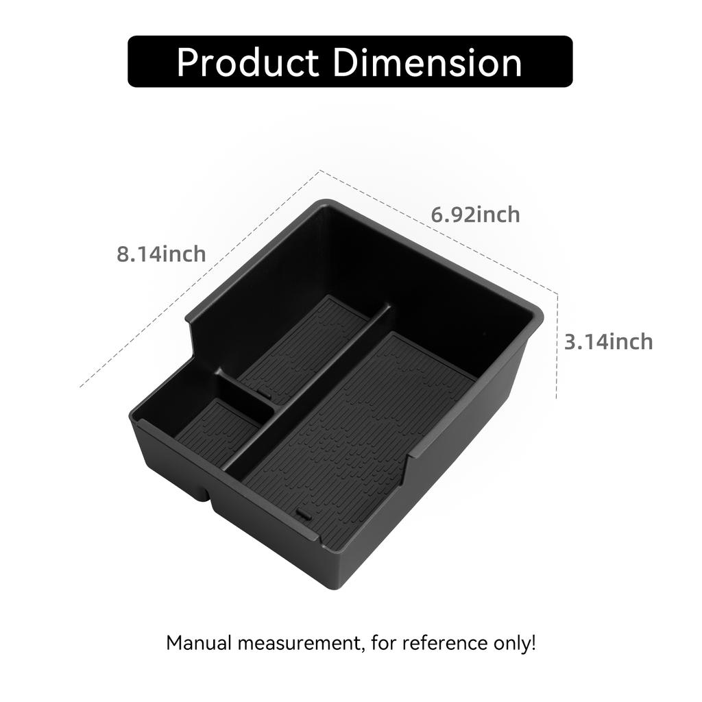 Smabee for BYD ATTO3 EVO Version 2025 2026 Center Armrest Box Car Storage Box Accessories Organizer Tidying Tray ABS Black