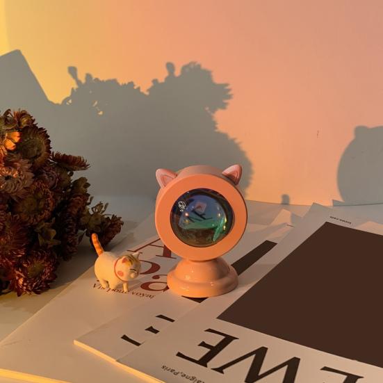 Projector Night Light Multi-purpose High Transmittance Adorable Sunset Background Projection Atmosphere Lamp for Bedroom