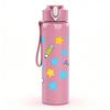 1PC ABC Star Pencil Seamless Pattern 750ml Color Plastic Sports Water Bottle Leakproof Flip Straw Lid Suitable for Sports Office Home Use