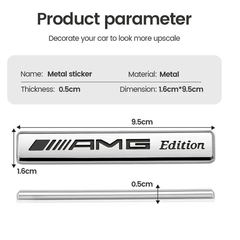 UKY5   Car Metal Emblem Stickers Reflective Decor Decals For Mercedes-Benz A/B/GLA/CLA Smart AMG W108 W124 W126 W140 W168 W169 W176 GLB