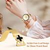 20mm Four-Leaf Clover Rhinestone Milanese Metal Watch Strap