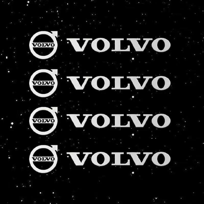 4pcs Car Styling Metal Stickers Interior Decoration Decals For Volvo XC90 V90 V60 XC60 V40 S80 S60 S90 C40 XC40 V70 XC70 C30 C70