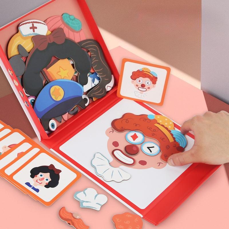 Children'S Magnetic Puzzles, Educational Early Education, Traffic Figures, Ocean Dressing, Magnetic Stickers, Collage, Paper Toys