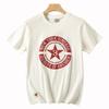 Five-Pointed Star Balance Cargo with Logo Cut off Retro Fashion Brand Short Sleeve T-shirt