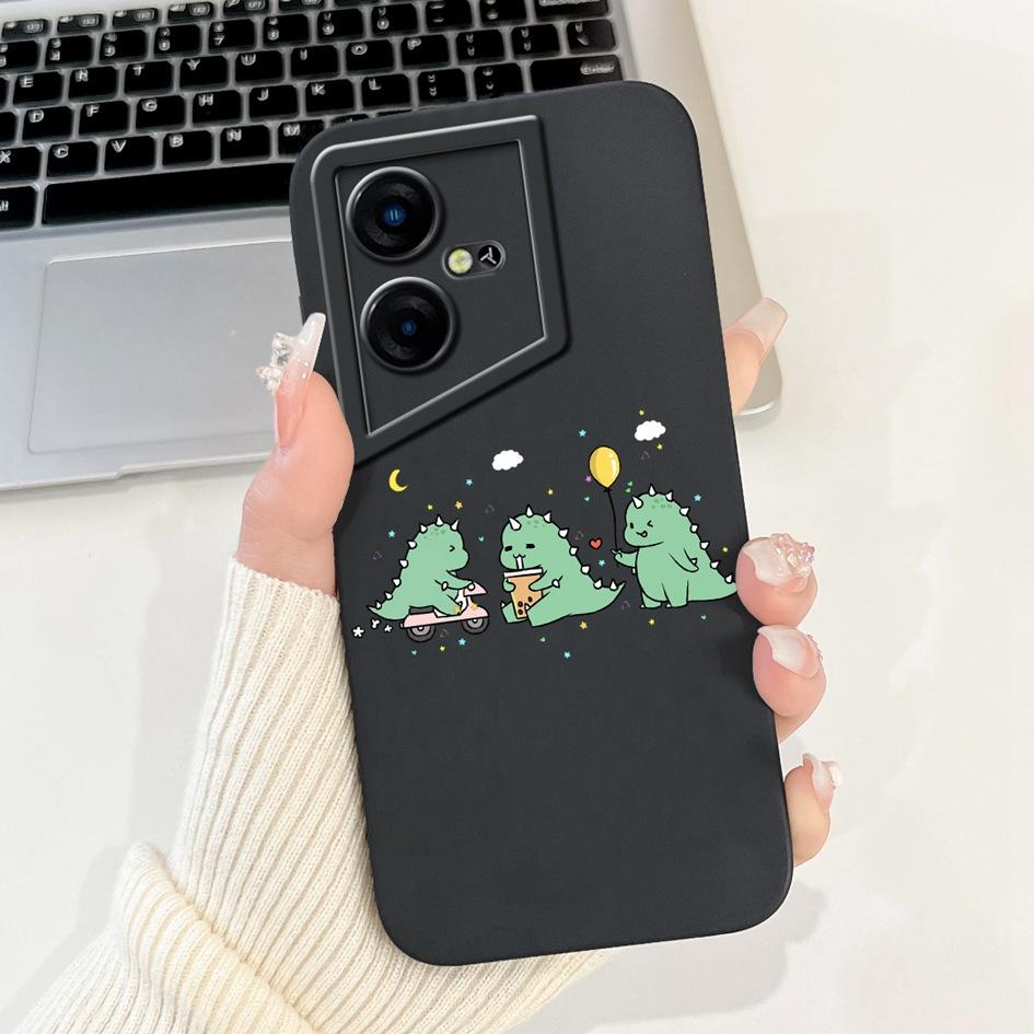For Tecno Pova Neo Case LE6 LE6h Shockproof Cover Lovely Astronaut Liquid Silicone Bumper For Tecno Pova Neo 3 LH6n PovaNeo Etui