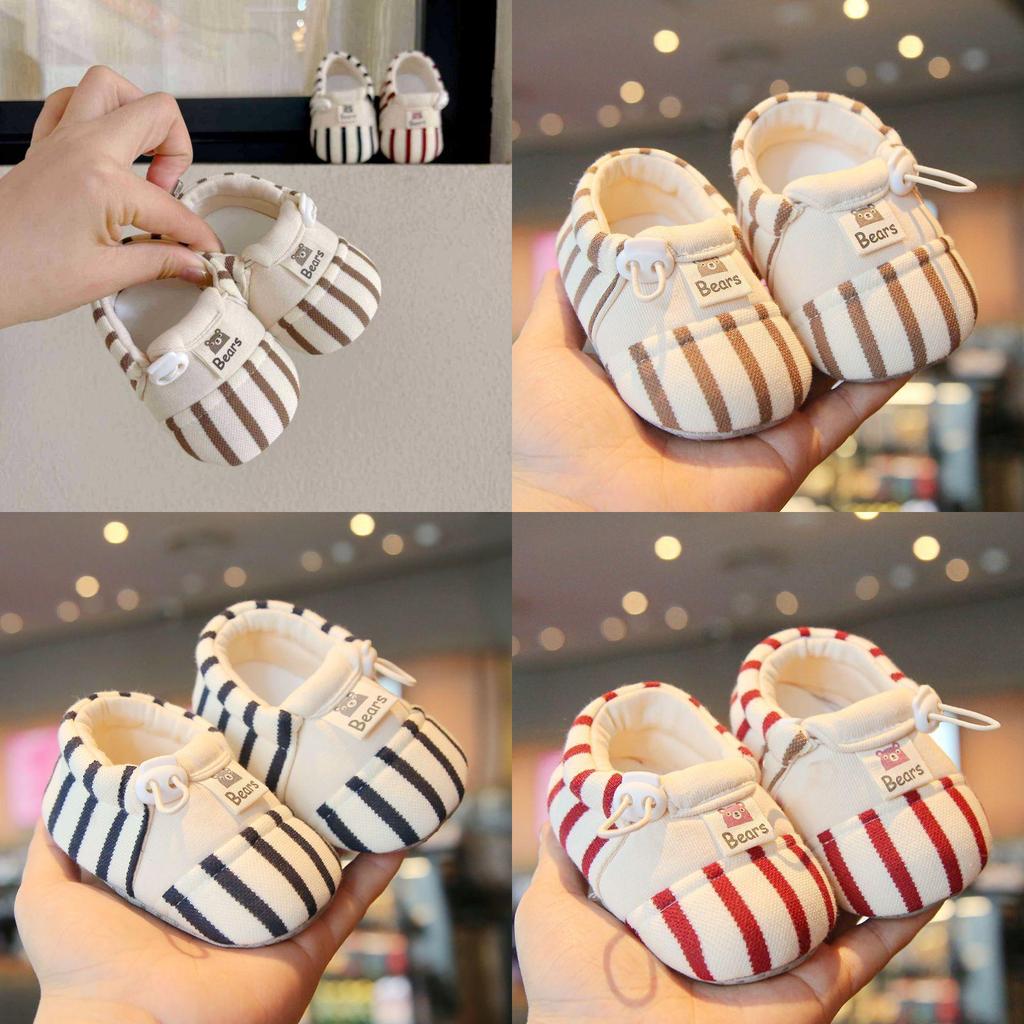 Bears Baby Sneakers For Infants Soft Sole Cotton Warm Toddler Shoes For Winter Play