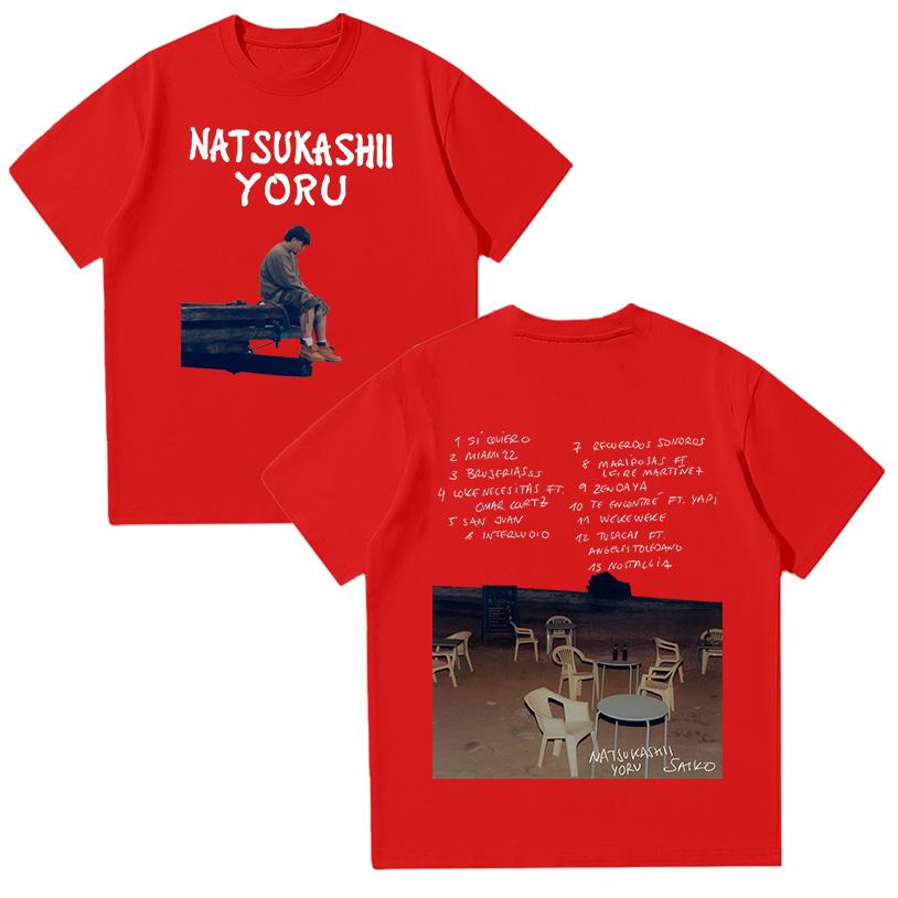 

Футболки рэпера Сайко Ностальгическая Ночь Хип-хоп Женские Мужские Хлопковая футболка Высокое качество Удобные Летние Футболки с коротким рукавом и круглым вырезом XXL красный