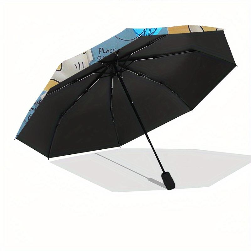 Mickey Mouse,Cartoon Automatic Umbrella - Tri-fold Portable Umbrella, Best Holiday Gift for Men and Women, Durable Iron Frame, Playful Desig