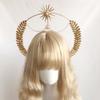 Vintage Sun Goddess Crown Wheat Ear Leaf Baroque Tiara Headband Halo Crown  Artistic Photoshoot