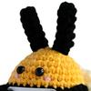 Positive Crochet Bee Doll with Encouraging Card Emotional Support Handmade Knitting Honeybee Animal Toy Decoration Ornament Kids Adults Birthday Gift