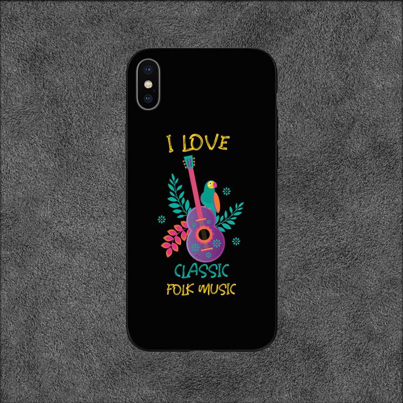 FOLK MUSIC Phone Case For iPhone 11 12 Mini 13 14 15 Pro XS Max X Plus SE XR Shell