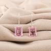 Natural Morganite Gemstone 925 Sterling Silver Jewelry Handmade Earrings 1.06" EE-167-14