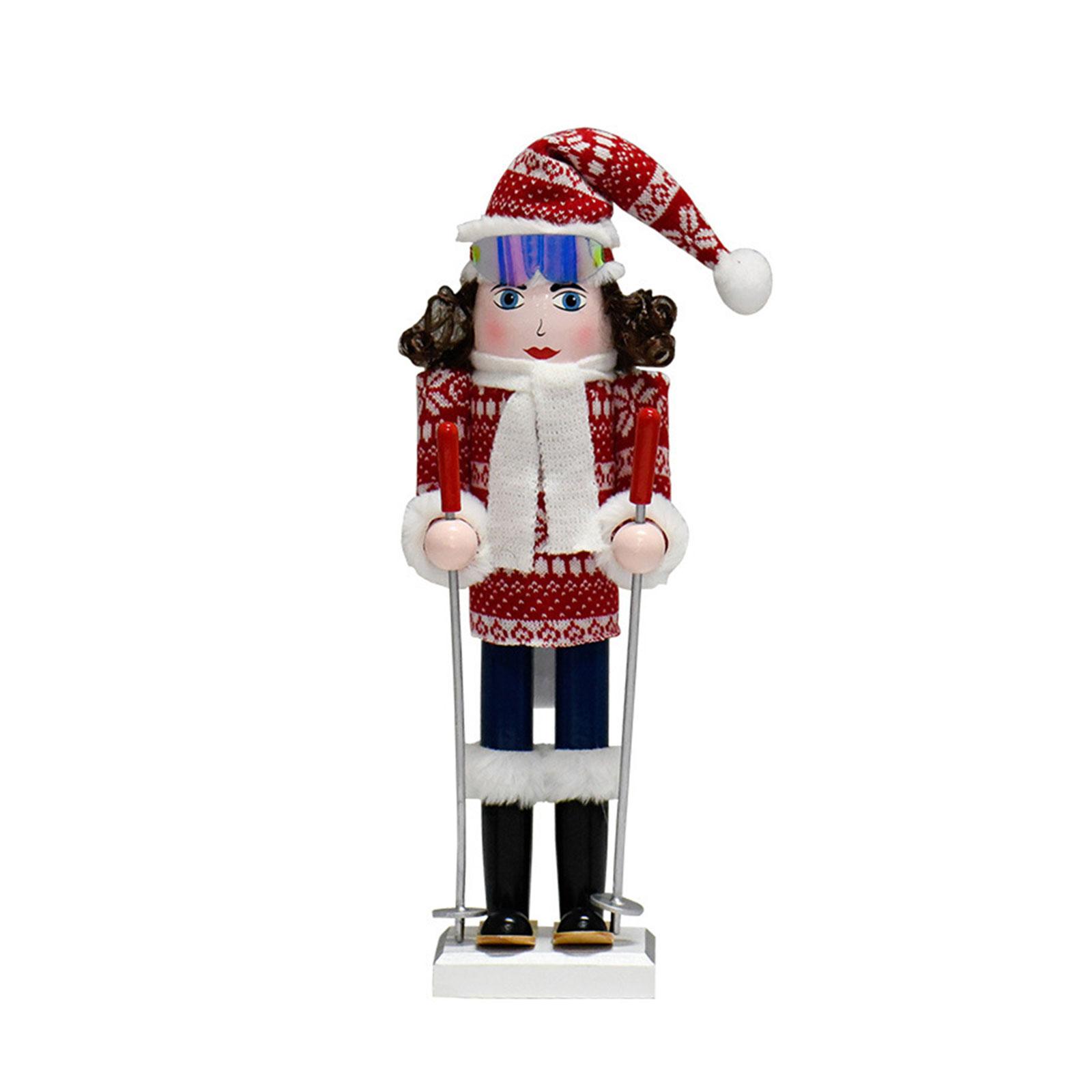 

15inch Wood Christmas Nutcrackers Traditional Soldier Puppet Doll Christmas Decorations for Shelves and Tables Ornament