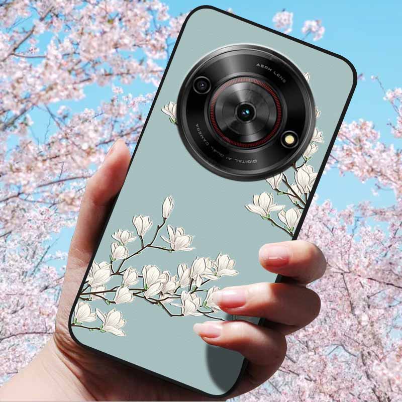 For ZTE Blade A75 5G 6.6" Cases 3D Relief Flower Soft Silicone Luxury Cover for ZTE Blade A75 5G 3D Phone Cases ZTE Blade Z2357N