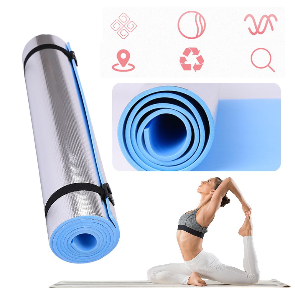 Yoga Mat Non Slip EVA Comfort Foam Pilates Mat 10mm Thickened Sleeping Pad Portable Multi-Function Yoga Mat for Exercise Fitness