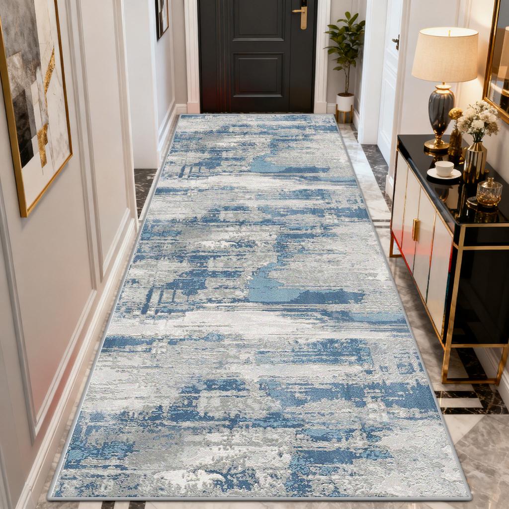 Abstract Modern Long Corridor Rugs Luxury Decoration Doorway Easy Clean Runner Carpet Living Room Bedroom Aisle Non-slip Mat