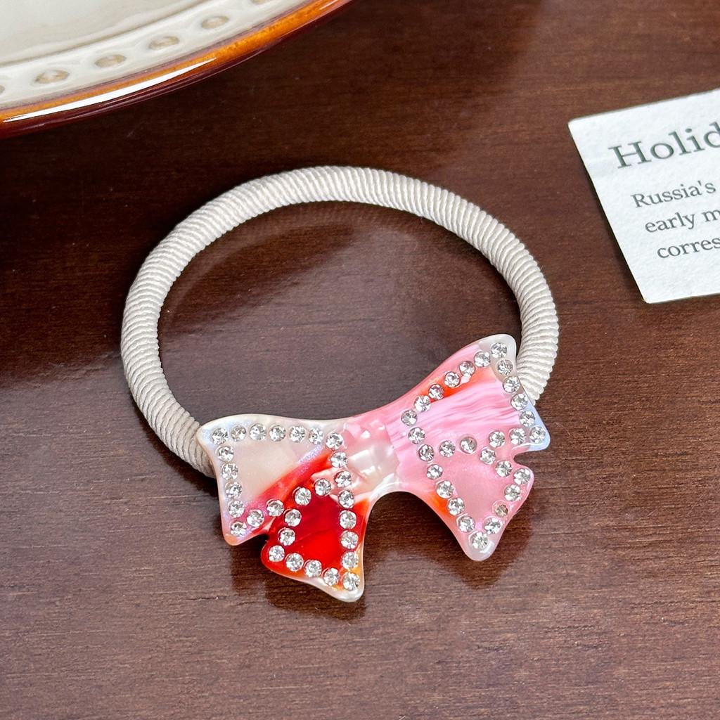 Four Centimeter Trendy Rhinestone Duckbill Hair Clips With Adorable Bow And Color Options