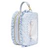 Polyester Baby Wipes Bag Carry Handle Ruffle Trim Wipes Storage Bag Gingham Floral Pattern Tissue Dispensing Opening