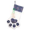 Christmas Decorations Christmas Socks Gift Bags Dog Paws Christmas Socks Plaid Bone Socks Handmade