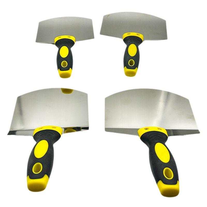 A20F-Stainless Steel Curved Ash Shovel Fan-Shaped Scraping Trowel Shovel Ash Support Board Putty Knife Wall Shovel