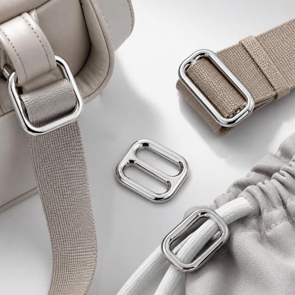 10PCS Flat Shape Strap Keeper Buckle Zinc Alloy Belt Slide Buckle Clothing Accessories
