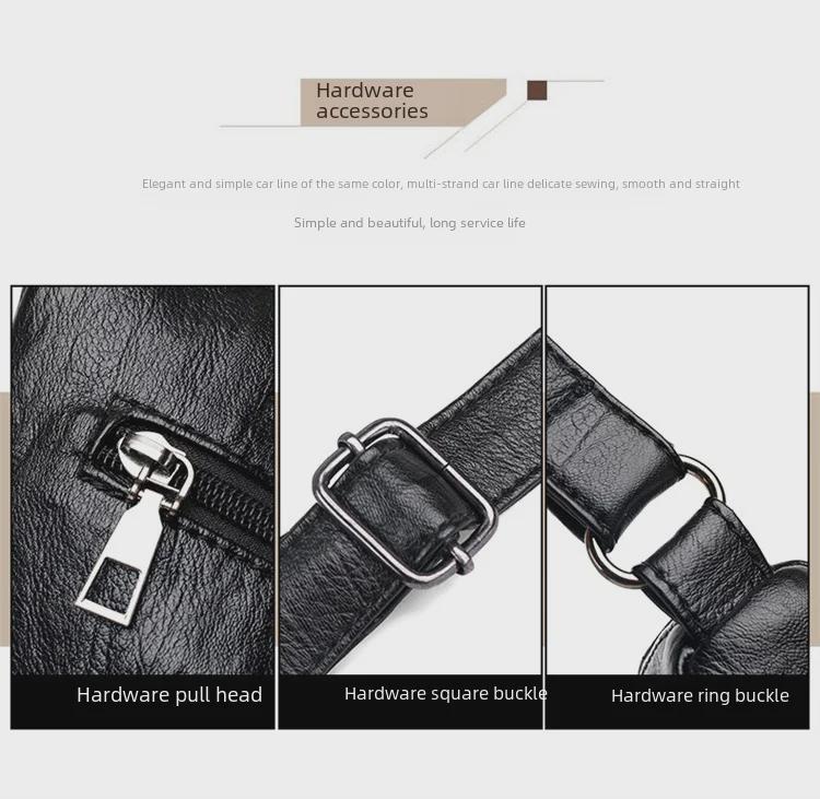 2024 Všestranná taška přes rameno a messenger z měkké kůže: Vícevrstvá, Velká kapacita pro ženy středního a staršího věku