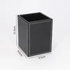 New PU Leather Pen Holder Round/Square Large-capacity Stationery Storage Holder Portable Desktop Organizer Student Gift