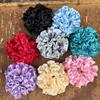 Silk Feeling Hair Tie Flower Ruched Hair Catch Hair Holder Scrunchies Hair Rope