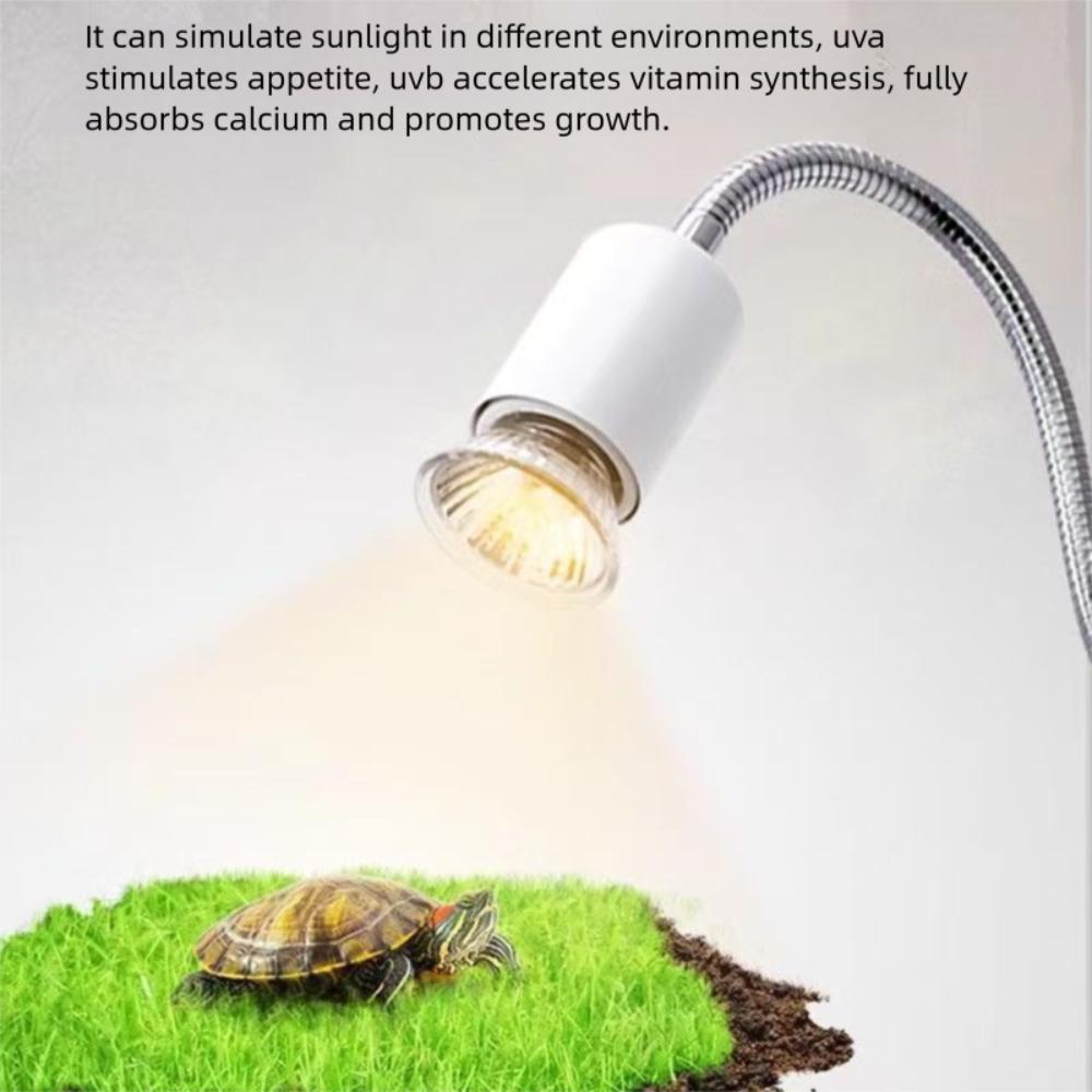 360 Degree Rotation Reptile Heating Light UVA+UVB Lamp Clip Cover New Reptile Lamp  Fish Tank