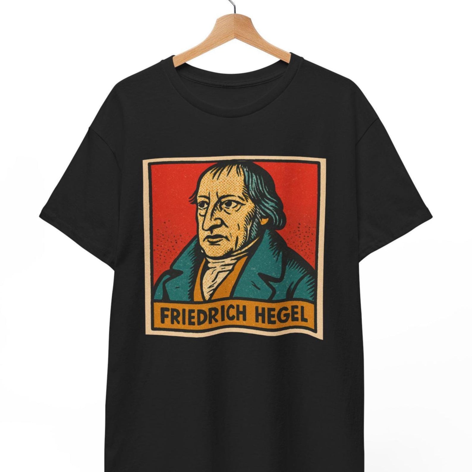 Friedrich Hegel T-Shirt: Retro Comic Philosopher Graphic Tee XL