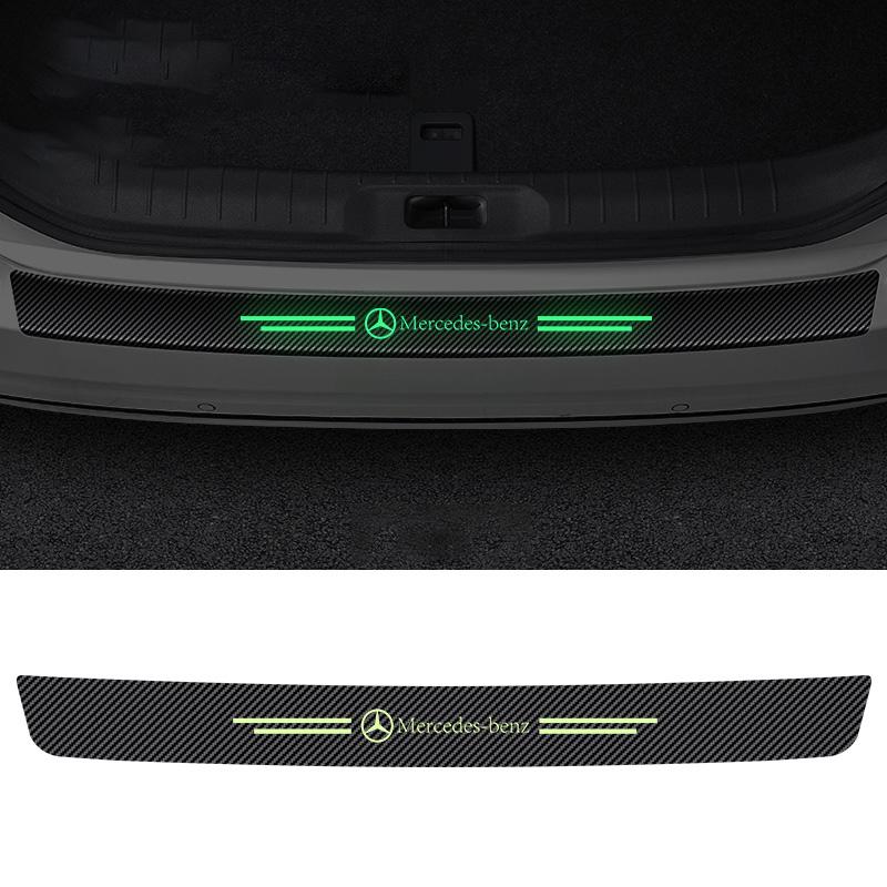 GLC GLB Car Luminous Threshold Protect Auto Emblem Sticker Accessories For Mercedes Benz AMG Brabus Smart Maybach W204 GLC CLA