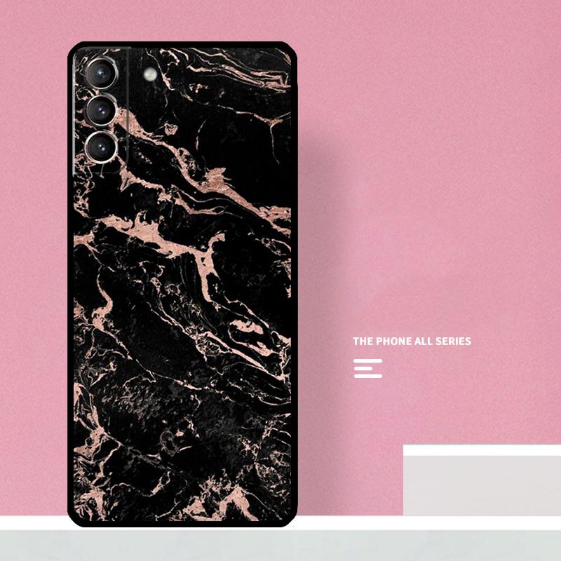 Teal Blue Gold Agate Marble Phone Case For Samsung Galaxy S26 S23 Ultra S20 S21 S22 S24 S25 Plus S10 S25 FE Cover Coque