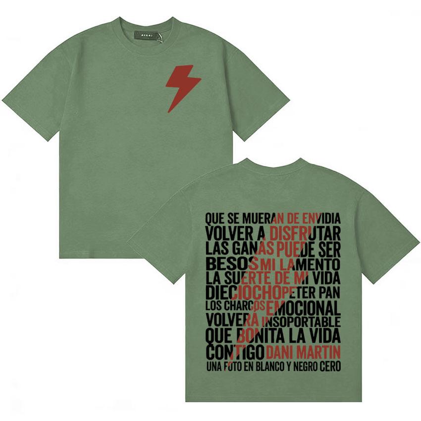 Rapper Dani Martin La Montana Rusa Gothic Music Tour T Shirt Unisexs ONeck Clothes Hip Hop Tee Shirt Cotton Oversized Y2K Tshirts