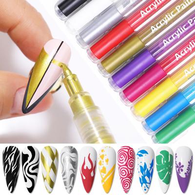 Nagel Zeichenstift Professionell Wasserdicht Malerei Liner Leichtgewicht DIY 3D Abstrakte Linien Nagel Graffiti Stift Maniküre Werkzeug