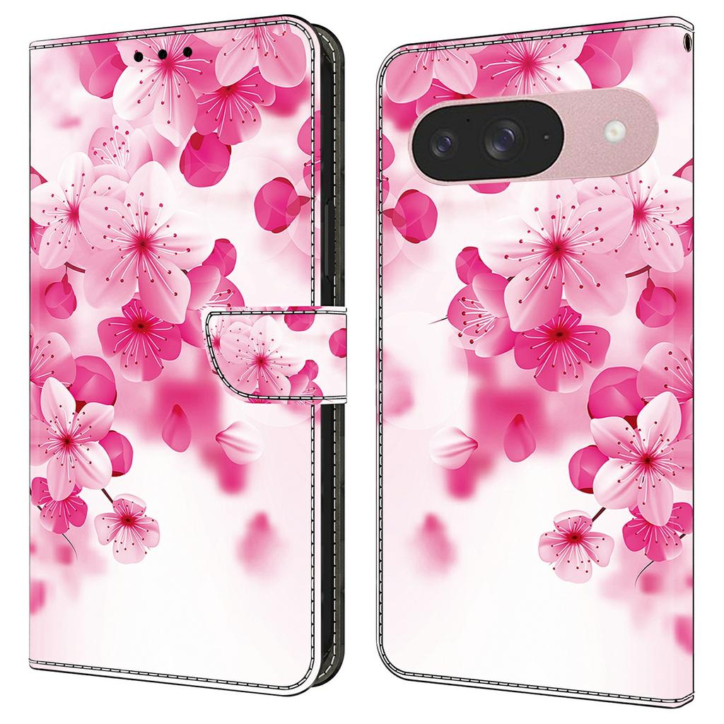 For Google Pixel 9 Pro/Pixel 9 Case Pattern Printing Anti-Drop Leather Flip Wallet Phone Cover