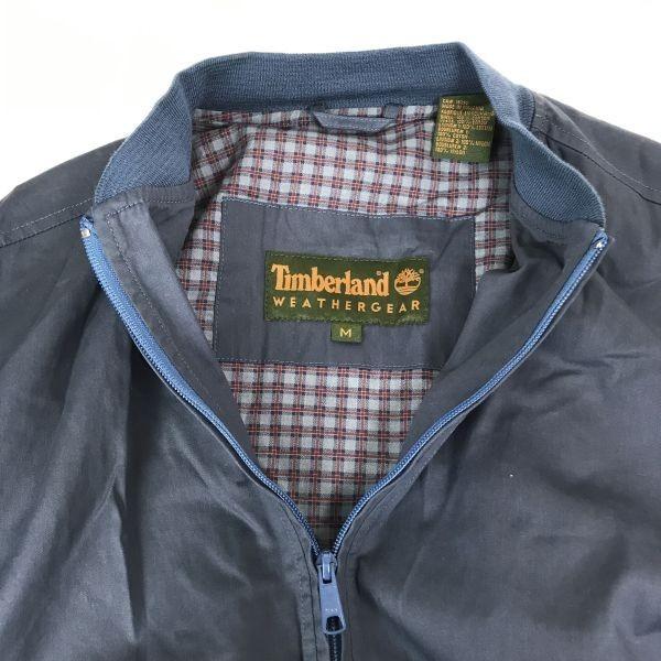 Timberland Zip-Up Blouson Outer Men M Navy Oversize(USED)