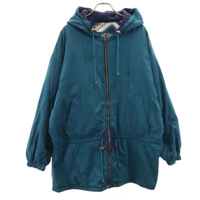 British mist 90er Alte Jacke M Blaugrün wendbar Herren Gebraucht