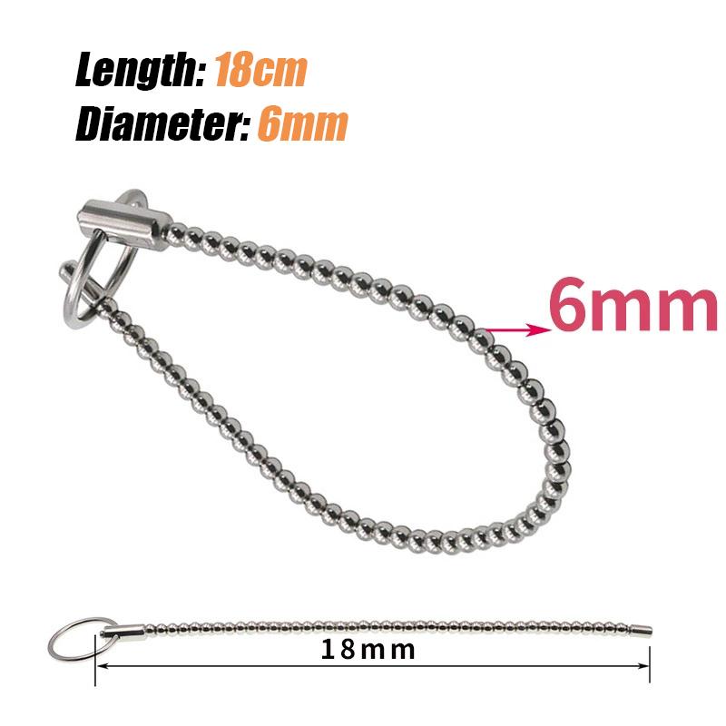 Pánské penisové kuličky Elektrický šok Uretrální dilatátor Nerezový masážní přístroj prostaty BDSM Zpoždění Masturbace Sexuální hračky pro muže