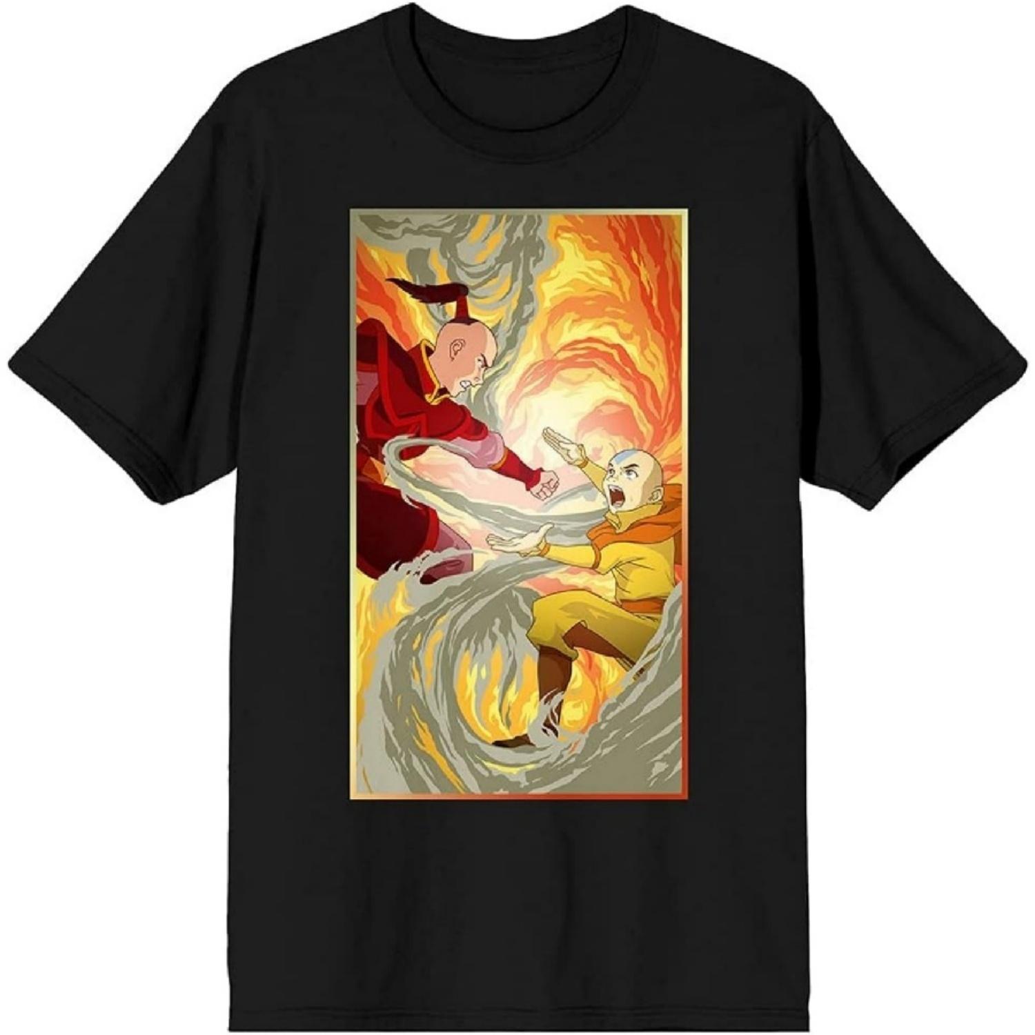 

Аватар: Легенда об Аанге Аанг и Зуко Сражаются Черная Графическая Футболка S