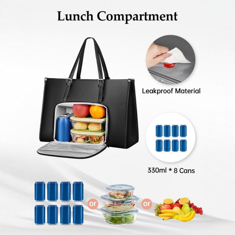 Trendy Large Capacity Insulated Handbag for Laptop & Lunch
