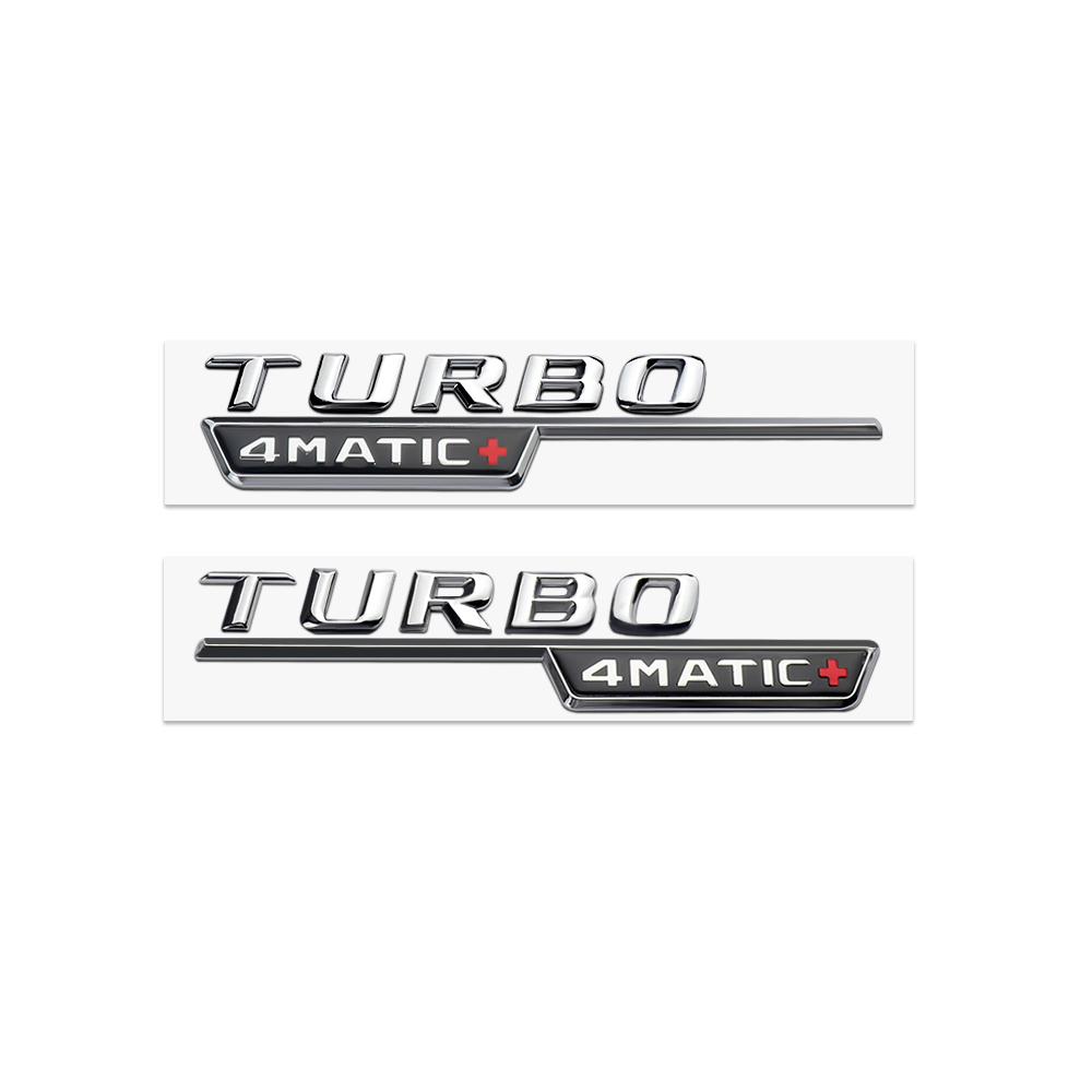 

GLC GLB 2pcs/set Turbo 4MATIC Badge Stickers 2014-2016 TURBO 4MATIC Letters Emblem For Mercedes Benz W124 W204 W205 W210 W211 W