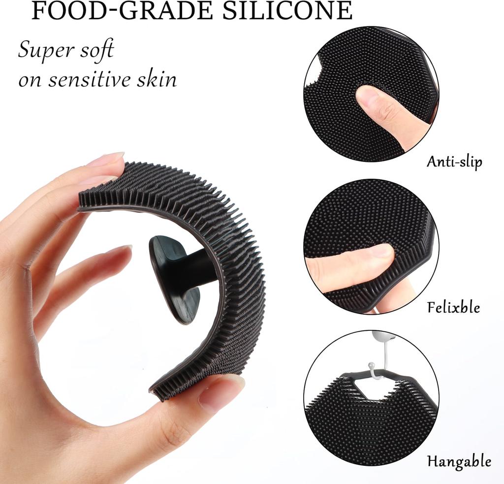 Exfoliating Silicone Bath Brush Portable Massage Bath Brush Body Scrubber Shower Gel Skin Washing Massage brush Gadget Bathroom